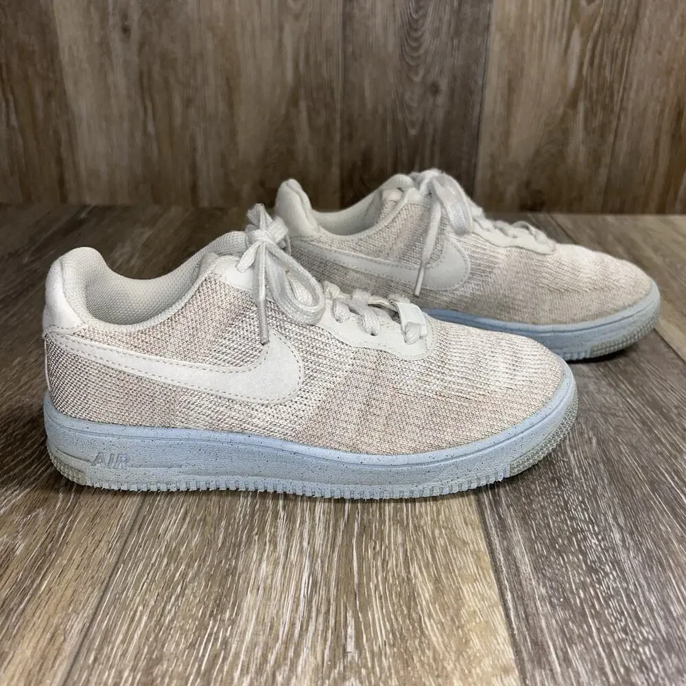 Nike Air Force 1 Youth Size 5.5Y Crater Flyknit Photon Dust Blue DH3375-101